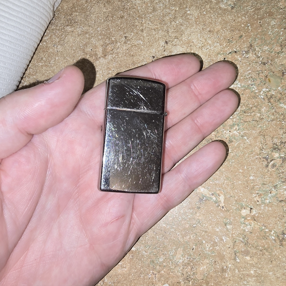 Sleek Silver Lighter Zippo Small Lighter